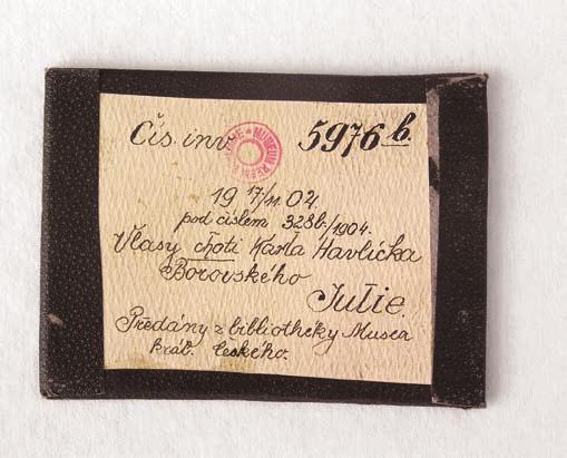 1855 v Praze), odstřižený pravděpodobně vzápětí po její smrti.