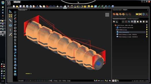 Import nebo kreslení projektů 2D, 3D bsolid moderní software s názornou