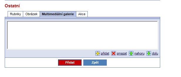 - galerii ke článku připojíte v záložce multimediální galerie v přidávání článku změna jazyku - publikování obsahu v jiném jazyce má stejné principy; je akorát potřeba přepnout jazykovou verzi, a to