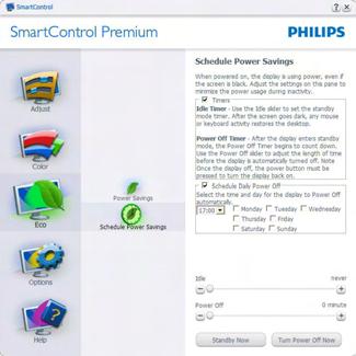 Obrazovka kalibrace první barva SmartImage SmartImage umožňuje uživateli změnit nastavení pro vylepšení zobrazení na základě obsahu.