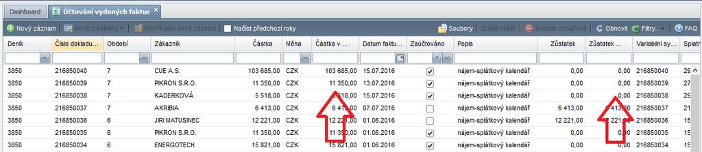 Příkazy k úhradě Pokud je v parametrech účetnictví zapnuto vynucení testování účtů v