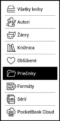 ČČČČČČČČČČ 77 KNIHOVNA Knihovna je správcem souborů elektronických knih. Nabídka knihovny umožňuje filtrovat, seskupovat, řadit, měnit vzhled této části a provádět vyhledávání. 1.
