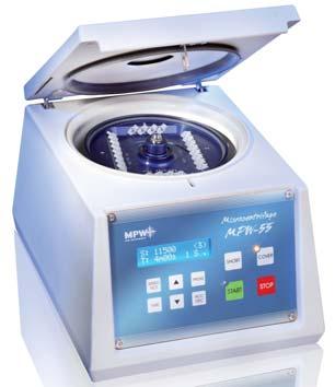 kapacita 13,2 ml, otáčky 6 000 RPM, RCF 2 000 xg Otáčky 6 000 RPM, RCF 2 000 xg, hlučnost do 50 db, hmotnost 1,1 kg. M-6 je moderní mikrocentrifuga do lékařských, biochemických a dalších laboratoří.