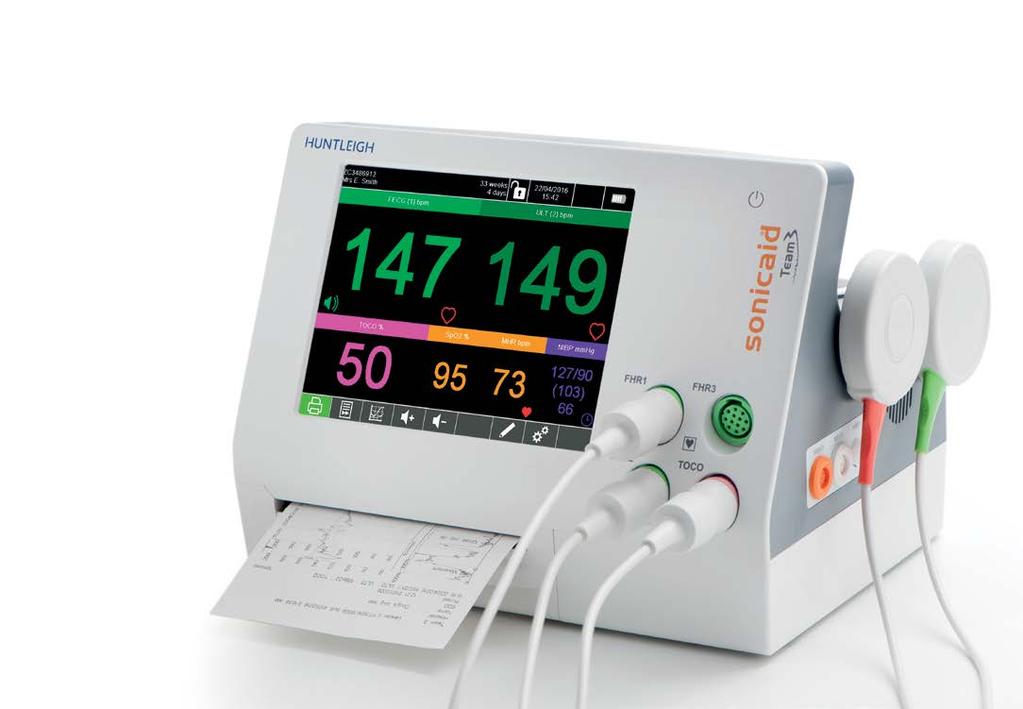 Řada Sonicaid Team 3 Moderní fetální KTG monitory NOVÝ SONICAID Team 3 Fetální monitorování pro další generaci Přístroj Team 3 je stylově navržen tak, aby pomáhal.