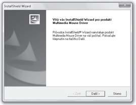 Zobrazí se počáteční okénko průvodce instalace.