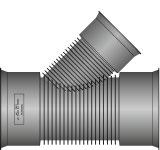 Likvidace odpadních vod Příslušenství Robukan SMR Odbočka 45 ; s hrdlovými spojkami na všech stranách; včetně profilových těsnicích kroužků.