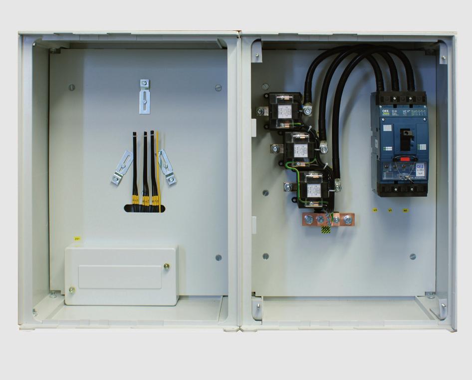 Rozváděče a pilíře Schéma zapojení ELEKTROMĚROVÉ NEPŘÍMÉ MĚŘENÍ NR 111 NR 211 NS 211 + 102 Technické parametry: Jmenovité pracovní napětí: 230/400V Jmenovitý pracovní proud: do 400A Jmenovitý