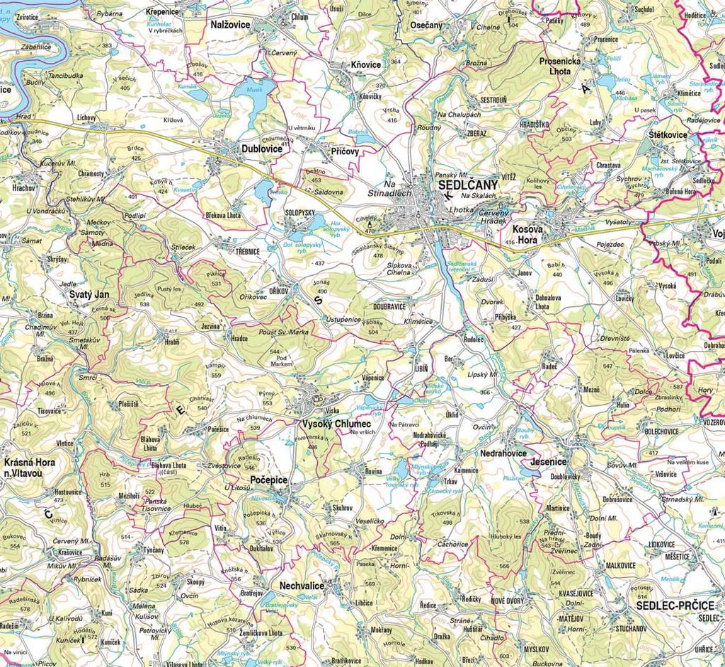 Základní mapa České republiky 1 : 100 000 Základní mapa České republiky 1 : 100 000 (ZM 100) je obsahově i graficky odvozena ze ZM 50.