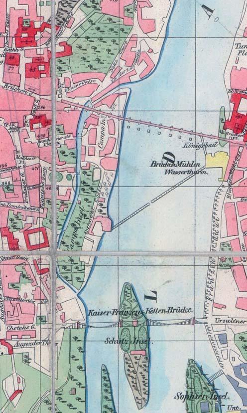 Plán Prahy z roku 1847 výřez (Loth, J. Kretzschmar, F. Wrankmore, W. C.) Mapa Norska z 1. čtvrt. 18. století výřez (Homann, I. B.