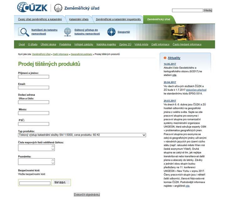 Struktura Geoportálu Aplikace záložka obsahuje odkazy na jednotlivé aplikace, jako je E-shop, Geoprohlížeč, Archivní mapy, Archiv LMS, Analýzy výškopisu nebo mobilní aplikace Mapy ČÚZK, přístup na