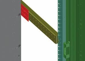 Rozváděčové skříně XVTL Detail montáže dole XVTL-HP/L, XVTL-HP Nutno objednat samostatně, není