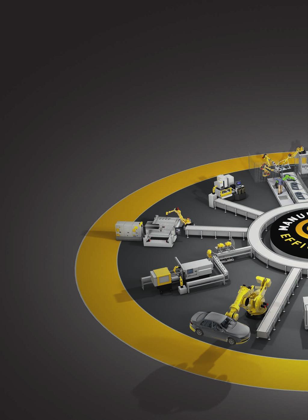 Enter Vstupte the do efficiency zóny efektivity! zone! FANUC vnáší efektivitu do vašich výrobních procesů v podobě CNC systémů, pohonů, robotů a výrobních strojů.