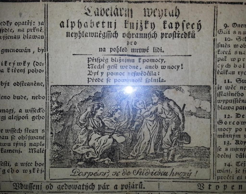 1789 Tabelární veytah alfabetní knížky kapsecý nejhlavnějších ochranných prostředků pro napohled mrtvé lidi dr Vojtěcha Cardy