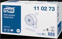 Parametry výrobku Balení TORK/110273 Tork Jumbo jemný toaletní papír 2 vrstvy, recykl, bílá, Premium kvalita, EU Ecolabel, útržek