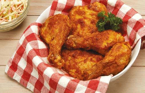 PŘÍSADY 3 kuřecí stehna 3 kuřecí paličky 250 g mouky 1 polévková lžíce černého pepře 1 polévková lžíce česneku v prášku 1 kávová lžička mořské soli 1/2 kávové lžičky mořské soli 1 kávová lžička