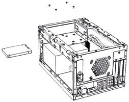 Instalace hlavního HDD/SSD 3.5" HDD 2.5" HDD/SSD 3.5" HDD 2.5" HDD/SSD 3.5" HDD Falls Sie mehr als eine Festplatte verwenden möchten, beginnen Sie mit der unteren Einbaumöglichkeit.