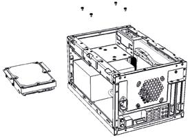 Use the included L-shaped mounting bracket for installing 1x 3.5" HDD. Pokiaľ chcete používať viac ako jeden disk, začnite s možnostou uvedenou nihžšie.