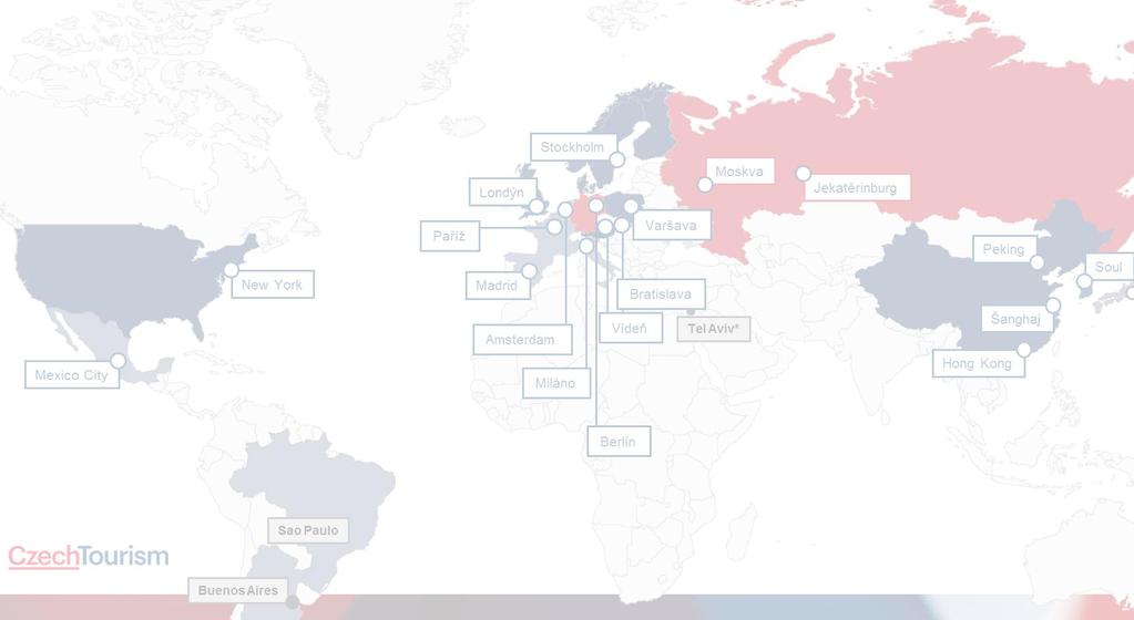 Zahraniční zastoupení CzechTourism akční plán 2017+ Posílit a zintenzivnit teritoriální působnost v USA a Kanadě - centrální kampaně - personální posílení - agenturní zastoupení na západním pobřeží
