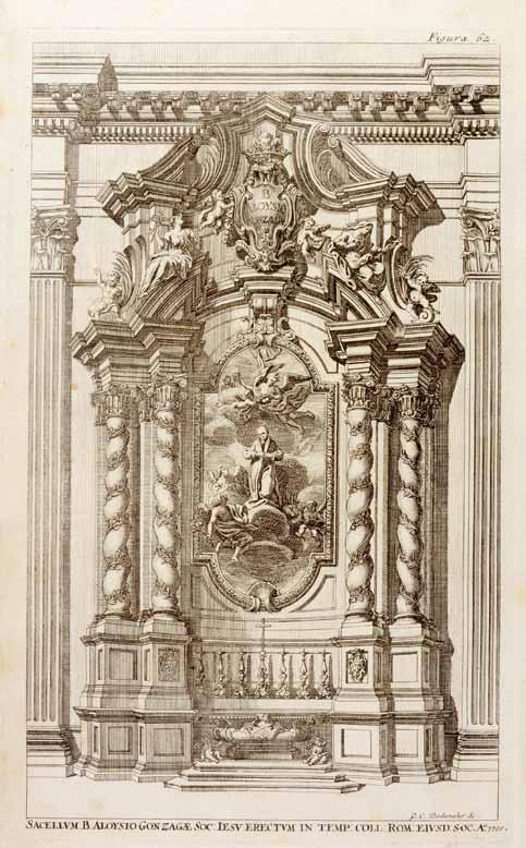 Obr. 6. Řím, kostel sv. Ignáce, oltář sv. Aloise Gonzagy. (Převzato z POZZO, A.: Perspectivae pictorum atque architectorum, Der Maler und Baumeister Perspectiv. 1719, fig. 62.) Obr. 7.