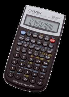 KANCELÁŘSKÁ TEC H kalkulačky NIKA Citizen SR-270X Vědecký kalkulátor SR-270X disponuje velkým grafickým displejem, který umožňuje zobrazení matematických symbolů (zlomky, odmocniny,
