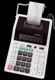 Jednobarevný tisk rychlostí 1,6 řádků/s 3 pamět ové klávesy Funkce TAX pro pohodlné výpočty daně Funkce Mark Up pro výpočet cen Funkce Cost - Sell - Margin Nastavení počtu desetinných