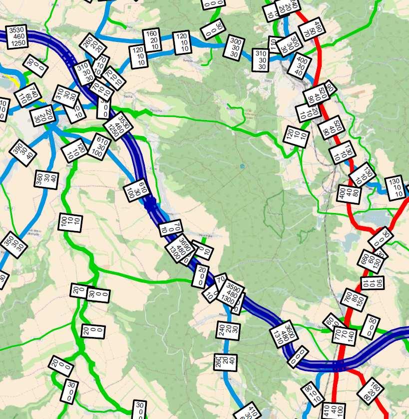 Příloha 3: Intenzity dopravy výhledový rok 2040