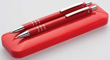 PSANÍ A KORIGOVÁNÍ SOUPRAVA ERICO SET Dárková kovová sada v kombinaci kuličkové pero + mikrotužka 0,5 mm, dodávaná v plastovém boxu v barvě tužky. Obj.