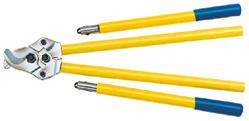Štípací kleště Certifikace VDE Ne Ne Ano CR Materiál úchopu rukojeti PVC 53100... 100 105 110 34,20 39,40 44,80 Nůžky na kabely s pákovým převodem Na štípání měděných a hliníkových kabelů.
