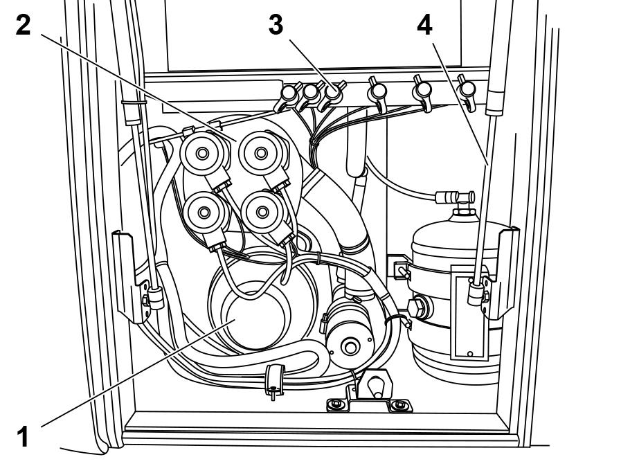 3 Technický popis Schrány č. 2 ventilátor vytápění prostoru dveří alternativně jsou zde uloženy klíče a hydraulické zvedáky uzamykatelná klíčem Obrázek 3.9 Schrána č. 2 Schrána č.