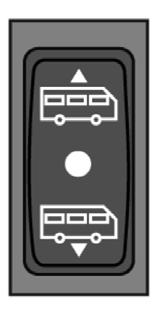 5 ECAS - změna světlé výšky vozidla Z místa řidiče je možno podle potřeby světlou výšku upravit - zvýšit nebo snížit (např.