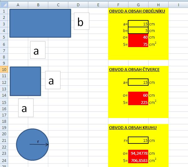 Hodnoty a,b a r bude zadávat uživatel