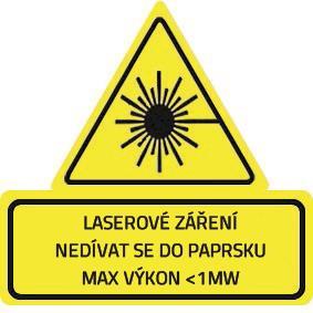 NÁVOD K OBSLUZE LASEROVÝ PROJEKTOR POZOR! Použití ovládacích prvků nebo úprav či jiných postupů než uvedených v tomto dokumentu může mít za následek vystavení nebezpečnému záření.