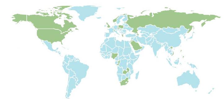 Z jakých zemí a světadílů jsou studenti LIGS University?