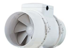 ТТ PRO TT Diagonální potrubní ventilátor s výkonem až 2 m/h Výhody TT PRO: Vstupní otvor má náběh pro