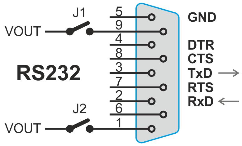 napětí ze svorky VOUT. Lze tak například přivést napájení pro připojenou čtečku nebo jiné zařízení. R S 4 8 5 obr.