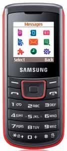 Samsung E1100 Samsung E1120 Samsung E1150 Jednoduchý Samsung obsahuje pouze malý pasivní CSTN barevný displej o velikosti 1,52".