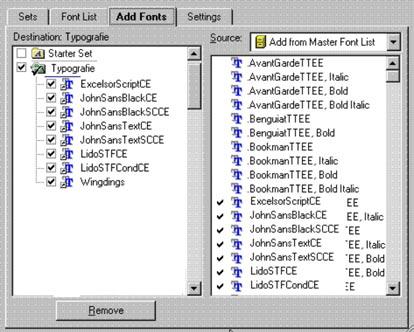 Zcela výjimečné postavení mezi programy pro správu písem má však Adobe Type Manager právě již zmíněným a popsaným vytvářením variant písma