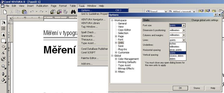 MĚŘENÍ V TYPOGRAFII VELIKOST PÍSMA 63 Řeknete, že je to strašně složité a že vám do toho vlastně nic není. Některé textové editory (např. Word) pracují jenom s americkými body.