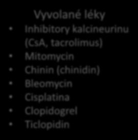 Transplantace krvetvorby Porucha metabolismu