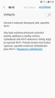 20 z 36 Přihlášení a odhlášení Wi-Fi sítě Nastavení. Vyberete možnost Připojení. 3. Zvolíte Wi-Fi.