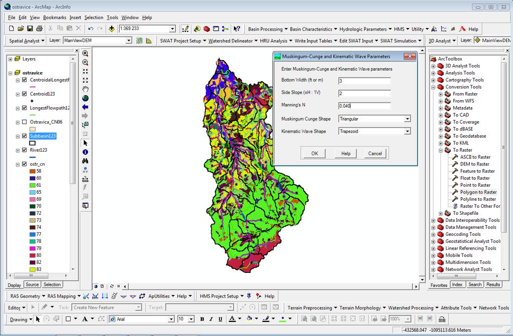 HEC-HMS Schematizace povodí v GIS extenzi HEC-GeoHMS Do verze 1.1 pro ArcView GIS 3.2 od verze 4.2.92 pro ArcGIS 9.