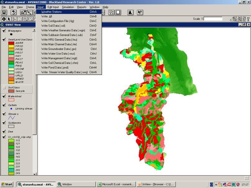 SWAT Hydrologický a dynamický erozní model pro ArcView GIS a ArcGIS.