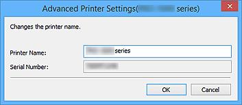 Zrušit registraci (Unregister) Zruší registraci tiskárny stanovené v nabídce Seznam zobrazených tiskáren (List of Displayed Printer). Rozšířené nastavení... (Advanced Settings.