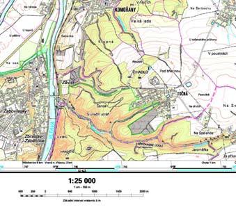 listů Základní mapa 1 : 25