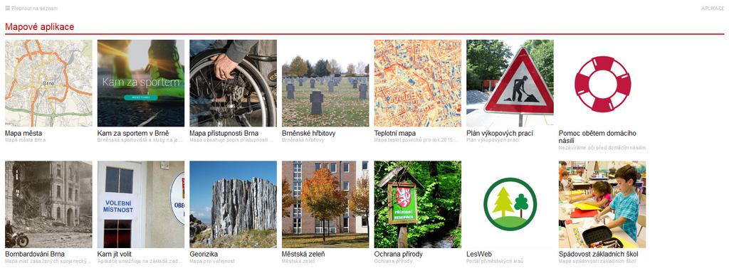 Mapové aplikace města Brna pro širokou veřejnost Irena Křečková, Jana Morávková Magistrát města Brna, Odbor městské informatiky, Oddělení GIS GIS města Brna (GISMB) obsahuje více než 120 interních