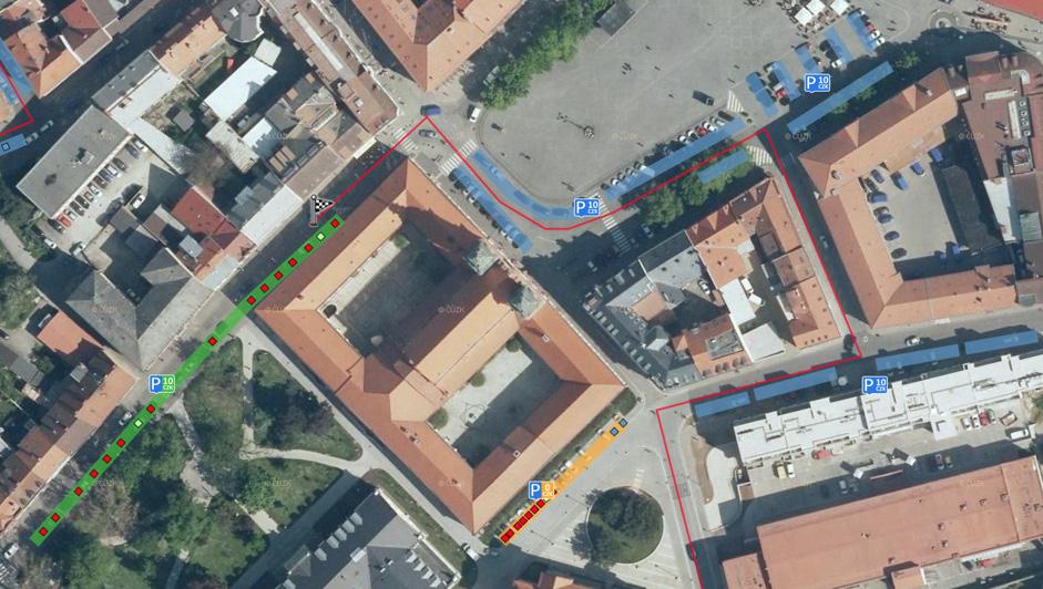 Ukázka pilotní verze služby Online parkování ty, v případě využití více modů dopravy pak také mód přestupní a samozřejmě je využívána i samostatně.