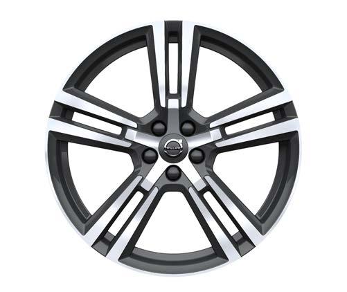 VOLVO XC60 20" kola s 5 dvojitými paprsky, Černá Tech Black/výbrusy Diamond Cut (volitelná výbava) 19" kola s 5 dvojitými paprsky, černá Black/výbrusy Diamond Cut (volitelná výbava) Vzhledem k