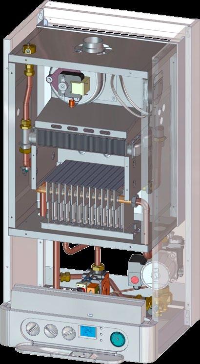 8 - Spalovací komora - Ovládací panel Ilustrační obr. THERM 0 TLXE.A THERM 0 a 8 LXZE.A - pro vytápění a přípravu teplé vody v externím zásobníku, provedení komín THERM 0 a 8 TLXZE.