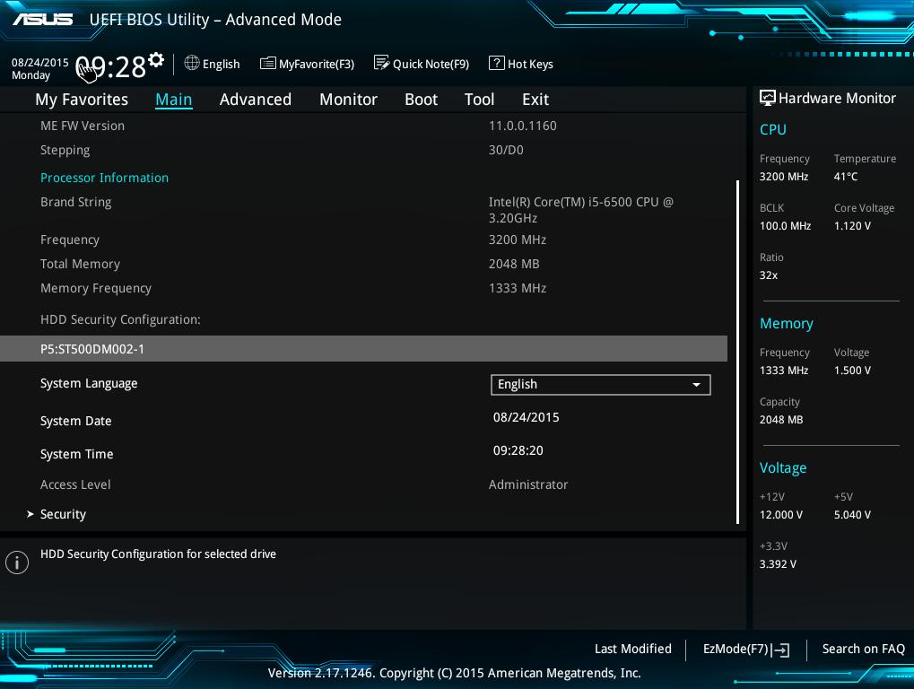 Konfigurování nastavení zabezpečení pevného disku (HDD) v systému BIOS V nastavení systému BIOS lze nastavit heslo pro ochranu vašeho pevného disku (HDD).