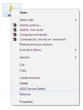 Pokyn pro používání ASUS Secure Delete: 1.
